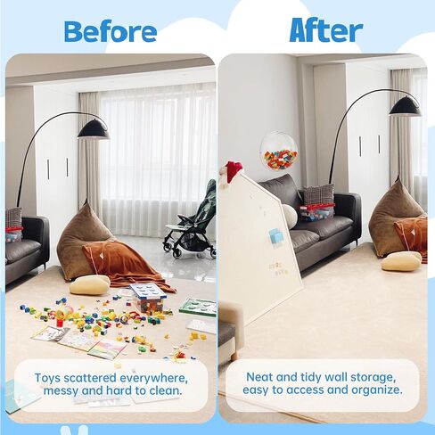 2 Pack Acrylic Wall Organizer Toy Storage, Clear Round Toy Dispenser with Back Panel for Playroom & Classroom, Space-Saving Transparent Toy Holder for Building Blocks, Toy Cars & Small Items in Kuwait