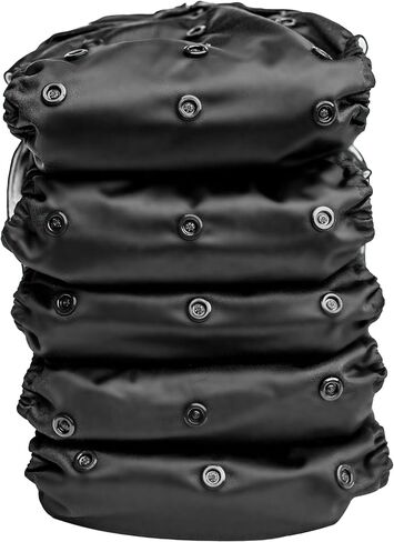 Kinder Cloth Diapers Set of 5 Reusable Baby Diapers Pocket Style Athletic Wicking Jersey, Bamboo Viscose Inserts, Wet Bag, Newborn to Potty Training 7-60lbs, One Size (Midnight) in Kuwait