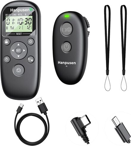 for Canon Rechargeable Camera Remote Control with Timer Intervalometer | Wireless Shutter Release for Canon Rebel T7, R6 Mark II, T6, T5, 850D, R5, R6, R7, R10, R50 V, R100, R3, R5 C, R8, R5 Mark II in Kuwait