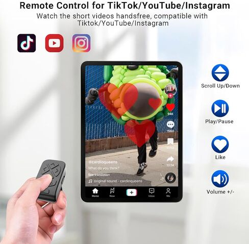 Scrolling Ring Remote for TikTok & Phone Camera, Compatible with iPhone | Hands-free TikTok YouTube Shorts Video Scrolling, Kindle App Page Turner, for iPad Android Tablets for Bed Reading Travel in Kuwait