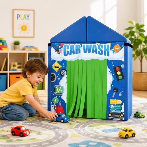4Pcs Play Panel for Couch Foam Sofa Panel for Modular Sofa Bed Playroom Furniture Accessories Home Game Gifts (Ice Cream Station, Coffee Shop, Car Wash Store, Vet Office, Play Couch Not Included) in Kuwait