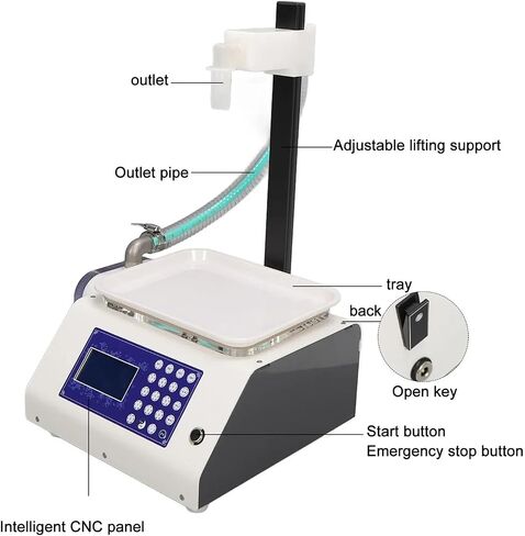 Auto Digital Bottle Filler, Low Noise Shell Sheet Metal Honey Filling Machine, Antidrip Adjustable Lifting Rod in Kuwait