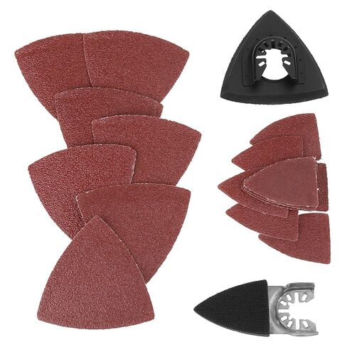 Oscillating Sanding Kit Carbon Steel Oscillating Saw Sanding Kit 82PCS with 80mm Sand Pad Holder and Finger Pad for Wood Plastic Metal Surface Prep and Detail Work in Kuwait