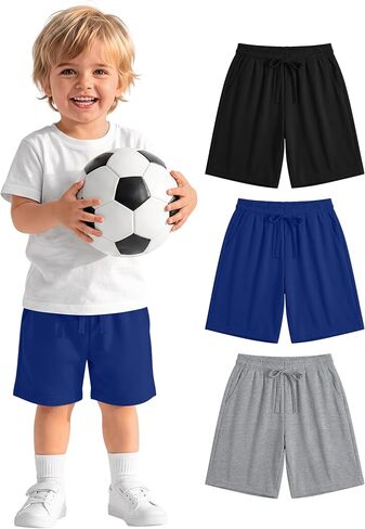 Toddler Boys' Shorts Baby Summer Pull on Knee Length Athletic Elastic Waist Casual Clothes with Pockets Size 18M-5T in Kuwait
