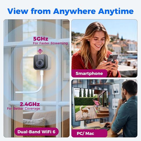 xmartO [Window Cam + 4-CAM] 4X 2K PTZ AI Tracking Solar Cams + 1x 2K WiFi 6 Window Camera, 4K 10CH Expandable WiFi NVR with 500GB HDD, Humanoid Detection, Compatible with Alexa, No Monthly Fee in Kuwait