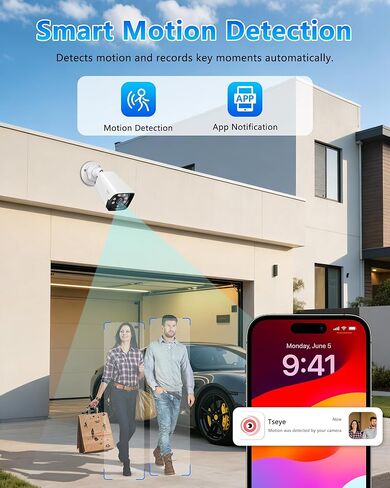 KEPEAK Wired Security Camera System Indoor Outdoor, Motion Detection, Remote Access, 4pcs 1080P Surveillance CCTV Cameras, H.265+ 4CH DVR(NO HDD) in Kuwait