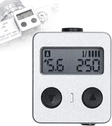 Camera Top Light Meter with OLED Screen, Ambient Light Digital Exposure Meter, 30° Fov, for Film Cameras, Photography and Studio Use, Silver in Kuwait