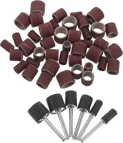 COHEALI 51pcs Rotary Tool Sanding Drum Set with Sanding Bands, Drill Attachment for Metal Grinding and Polishing, DIY Model Making and Rust Removal Accessories in Kuwait