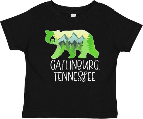 inktastic Gatlinburg, Tennessee- Mountains and Bear Shape Baby T-Shirt in Kuwait
