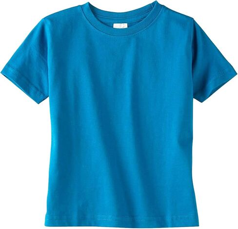 Rabbit Skins Toddler Soft Ribbed Crewneck Jersey T-Shirt, Cobalt Blue, 4T in Kuwait