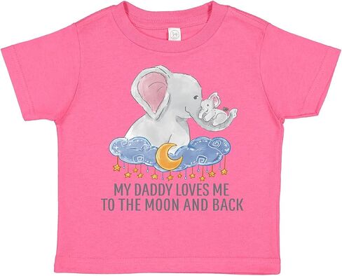 inktastic My Daddy Loves Me to the Moon and Back Toddler T-Shirt in Kuwait