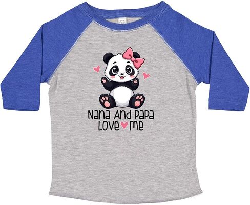 inktastic Nana and Papa Love Me Panda Granddaughter Toddler T-Shirt in Kuwait