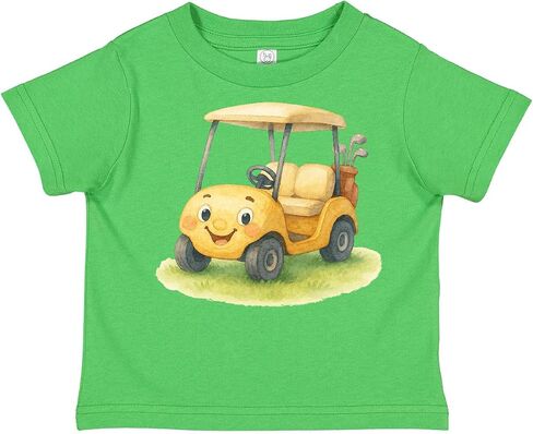 inktastic Cute Smiling Golf Cart with Clubs Toddler T-Shirt in Kuwait