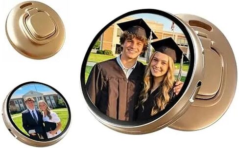 Mini LED Electronic Pin 1.89" Digital Photo Frame Button Badge, Touch Control Photo & GIF Display, Ideal Gift for Events & Daily Use in Kuwait