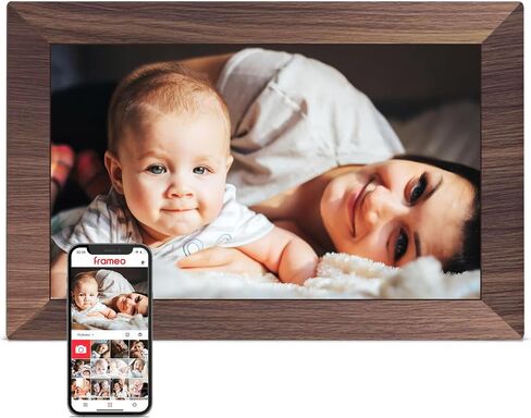 Frameo Digital Picture Frame, 10.1'' Electronic Photo Frame Load from Phone | 1280×800 IPS Touch Screen, 32GB, Easy Share Photos & Videos with Family, Birthday Anniversary Wedding House Warming Gifts in Kuwait