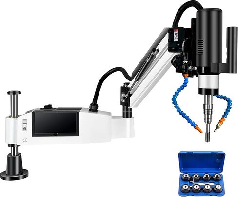 Electric Tapping Arm & Tapping Machine M3-M16, 360° Multi-Directional, Automatic Lubrication & Air Blowing, 0-375RPM, 8 Collets Included, AC 110V (M3-M16) in Kuwait