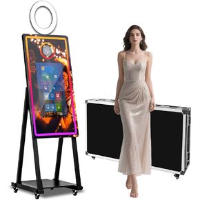 40in Magic Mirror Photo Booth Machine with Camera,22in Touch Screen,Black in Saudi Arabia