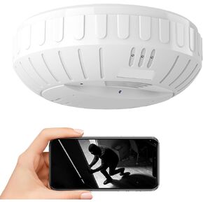 Hidden Camera Smoke 4K HD Rotatable Wireless WiFi Camera Detector Mini Security Cam with Night Vision and Motion Activated Camera Long Battery Life Low Power Consumption Nanny Cam for Indoor in Kuwait