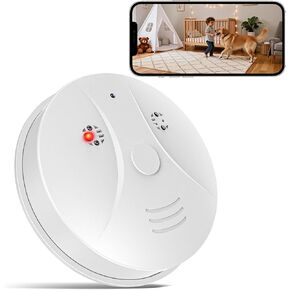 1080P HD Camera Smoke Detector for Home Security with App Control, Motion Detection, 150° Indoor Camera with Night Vision & Loop Recording for Office/Garage/Shop/Pet,User-Friendly in Kuwait