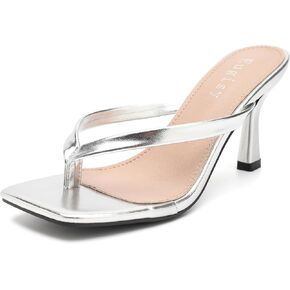 Women's Flip Flops Kitten Heel Sandals Backless Slippers Stiletto Slip On Thong Slide Square Open Toe Comfortable Mule Summer Beach Party Dress Shoes in Saudi Arabia
