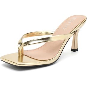 Women's Flip Flops Kitten Heel Sandals Backless Slippers Stiletto Slip On Thong Slide Square Open Toe Comfortable Mule Summer Beach Party Dress Shoes in Kuwait