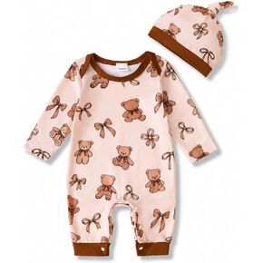 Baby Girl Clothes Newborn Girl Outfit Infant Romper Jumpsuit Matching Hat Set Preemie Newborn 0 3 6 12 Months in Saudi Arabia