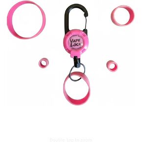 Vape Holder Leash Double Duty Reinforced Retractable Anti Loss Clip for Heavy Vapes Patent Pending in Kuwait