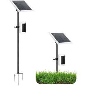 Camera Mount, 2-in-1 Pole Ground Stake Mount Stand with Solar Panel Mount for Ring, Blink, Eufy, Wyze, Google Nest & Arlo, 360° Adjustment Holder, Outdoor Camera Mount Ground Stake Bracket in Kuwait