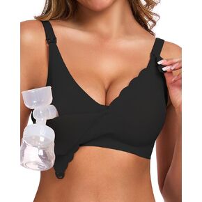 Vinfact Pumping Bra Hands Free-Adjustable Every Day Bra Holding & Breast Pump Bra Breathable Comfortable Bras in Saudi Arabia