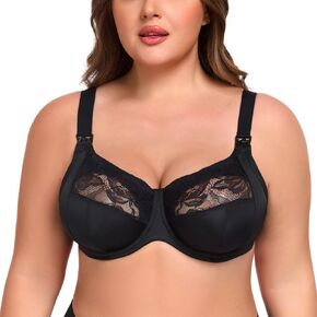 Breastfeeding Nursing Bras Underwire Full Coverage | Plus Size Supportive Nursing Bras Breastfeeding Push Up in Saudi Arabia