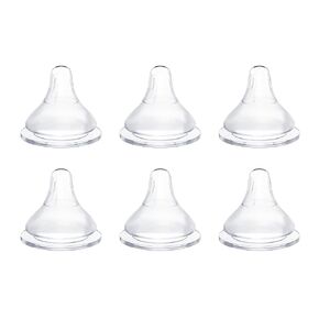 Silicone Bottle Nipples Compatible with MAM Bottles, Replacement Soft Nipple for Baby 1+ Months, Anti-Colic, BPA-Free, Slow Flow, Size S, 6-Pack in Saudi Arabia