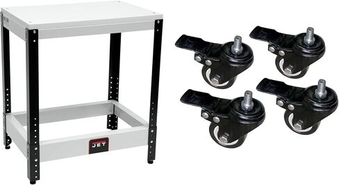 JET Universal Benchtop Machine Table (728100) + JET 2-Inch Swivel Lock Casters (98-0129) in Kuwait