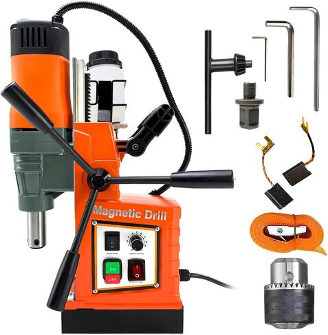Mag Drill Press, 1800W 2" Boring Diameter, 3102lbf/13800N Power Magnetic Drill Press, 760 PRM, 10-Speed Regulation, Electric Drilling Machine for Industrial and Home Improvement in Kuwait
