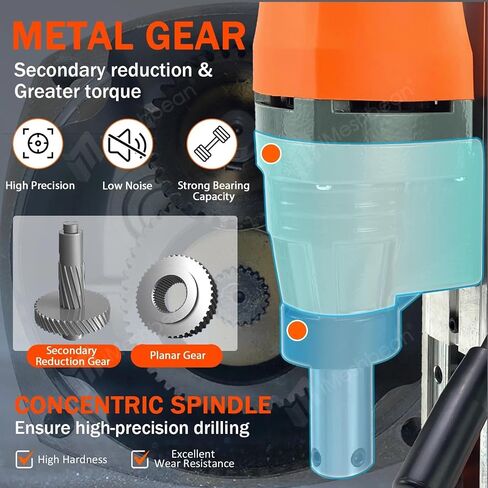 Mag Drill Press, 1800W 2" Boring Diameter, 3102lbf/13800N Power Magnetic Drill Press, 760 PRM, 10-Speed Regulation, Electric Drilling Machine for Industrial and Home Improvement in Kuwait