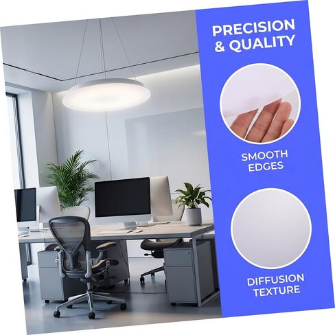 2pcs Acrylic Lamp Diffuser Covers for Ceiling Light 39.5cm Diameter 1mm Thick White Lampshade Shade Diffusers for Soft Light, Downlight, and DIY Lamp Accessories in Kuwait