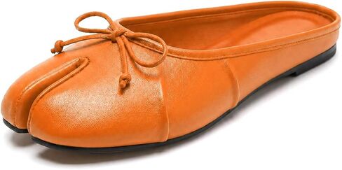 Women’s Split Toe Mule Flats Slip On Minimalist Ballet Flats with Bow Detail Comfortable Casual Dress Shoes for Work, Brunch and Daily Wear in Kuwait