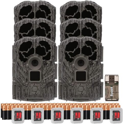 Stealth Cam Browtine 16MP Trail Camera, 60ft Ir (3 Pack) | Browtine Stc-Bt16: 16MP, 640×360 Video, 60 Ft Ir, 0.7 Second Trigger, 1-3 Shot Burst, SD Up to 32GB, 8×aa, Card Reader in Kuwait