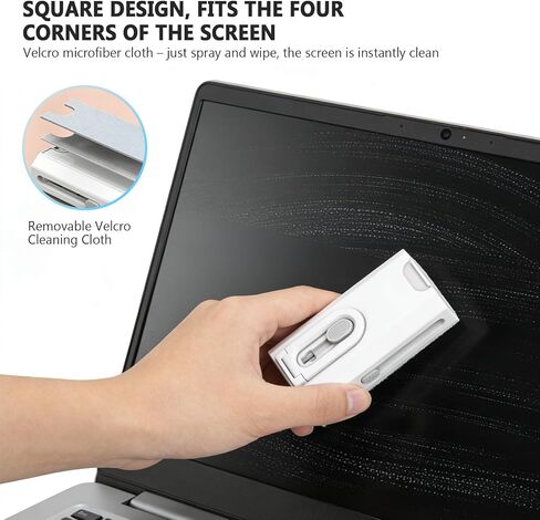 TENOC 8 in 1 Multi Function Cleaning Kit, Keyboard Cleaner for Laptop Phone Earbuds, Portable Electronic Cleaning Tool with Brush Keycap Puller Cloth for Office Home, White in Kuwait