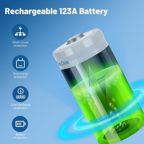 8 Pack 123A Battery with Charger, Fast Charging 2A Smart Charger for Arlo Wireless Cameras VMC3030 VMK3200 VMS3330 3430 3530 in Kuwait
