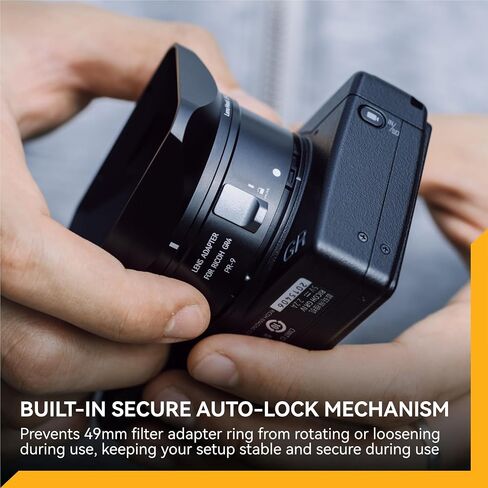NiSi JetMag Pro Lens Hood Kit for Ricoh GRIV | 49mm Filter Adapter w/ Magnetic Square Lens Hood & Cap in Kuwait