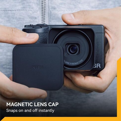 NiSi JetMag Pro Lens Hood Kit for Ricoh GRIV | 49mm Filter Adapter w/ Magnetic Square Lens Hood & Cap in Kuwait