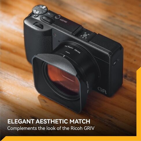 NiSi JetMag Pro Lens Hood Kit for Ricoh GRIV | 49mm Filter Adapter w/ Magnetic Square Lens Hood & Cap in Kuwait