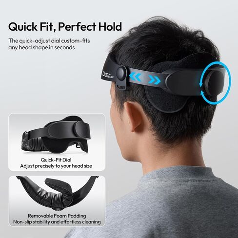 ULANZI Head Strap Mount for Action Camera & Phone, Comfortable POV Head Mount with 360° Rotation, Compatible with Action Camera DJI Osmo Insta360 iPhone - Hands Free Vlogging in Kuwait