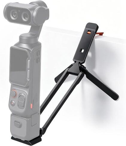 K&F CONCEPT 1/4" Screw Mantiscase Expansion Bracket Tripod | Mount with Magnetic Back & Folding Tripod Stand Compatible with Insta360 Luna Ultra/DJI Osmo Pocket 4 / Pocket 3, PP01 in Kuwait