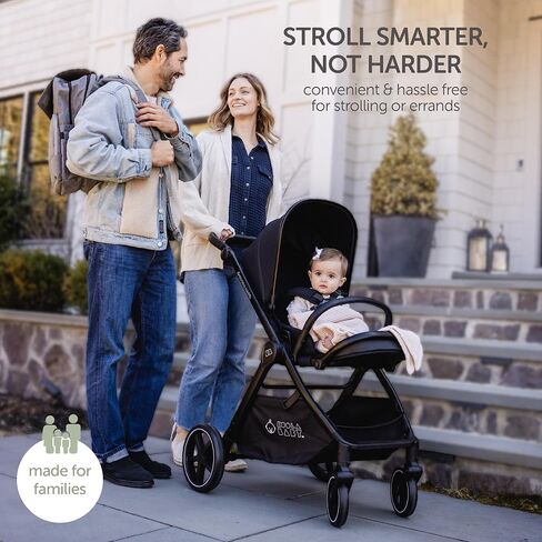KOOLABABY Reversible Baby Stroller – Foldable Stroller with Parent & World Facing Seat, Multi-Recline & Extendable Canopy – Toddler Stroller in Kuwait