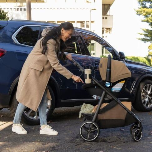 Shyft Intuiti Travel System Featuring LiteMax NXT Infant Car Seat with SensorySoothe (Caramel Tan) in Kuwait