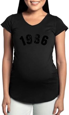 CafePress 1986 Year Vintage Maternity T Shirt Women's Maternity Ruched Side T-Shirt in Kuwait