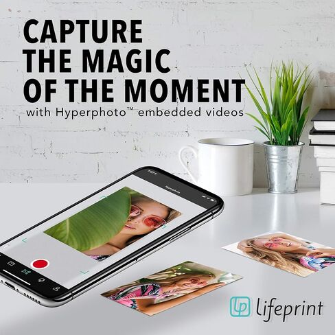 Lifeprint Ultra Slim 2x3 Portable Photo & Video Printer | Augmented Reality Bluetooth Instant Printer for iOS & Android | ZINK Zero Ink Sticky-Back Photo Paper (Renewed) in Kuwait