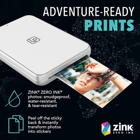 Lifeprint Ultra Slim 2x3 Portable Photo & Video Printer | Augmented Reality Bluetooth Instant Printer for iOS & Android | ZINK Zero Ink Sticky-Back Photo Paper (Renewed) in Kuwait