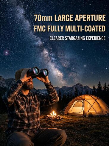 18x70 Binoculars for Adults, High Power 70mm Aperture | Explore Astronomy, Stargazing, Wildlife and Coastal Views with Bright Vision for Long Distance Outdoor Observation in Kuwait